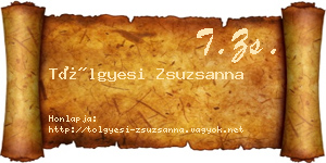 Tölgyesi Zsuzsanna névjegykártya