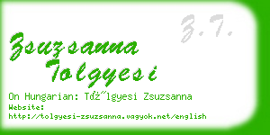 zsuzsanna tolgyesi business card